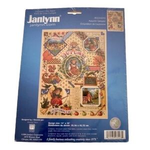 NEW Janlynn Autumn Sampler Counted Cross Stitch Kit #023-0243 Sealed Unopened